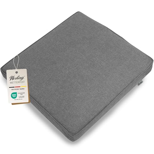 Herlag Outdoor Loungekissen Sunny | Premiumkissen für Gartenlounge | Bezug waschbar mit Reißverschluss | Langlebige Sitzauflage mit UV- &...