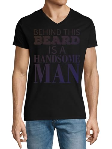 T-Shirt Slogan Homme Behind This Beard pour un Look Barbe Décontracté
