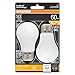 SYLVANIA LED TruWave Natural Series Ceiling Fan / Fixture Light Bulb, 60W A15 Soft White Medium Base, Dimmable, Frosted - 2 Pack