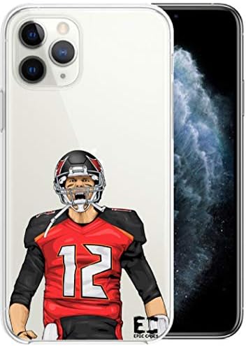 Epic Cases Ultra Slim Thin Light Crystal Clear Basketball Series Soft Transparent TPU Case Cover (Brady Goat, 13)