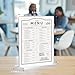 12 Pack Acrylic Sign Holder 8.5 x 11, Double-Sided Clear Sign Holder Plastic Stands for Display, T Shape Acrylic Table Sign Stands for Office Store Restaurants Wedding Party Decoration