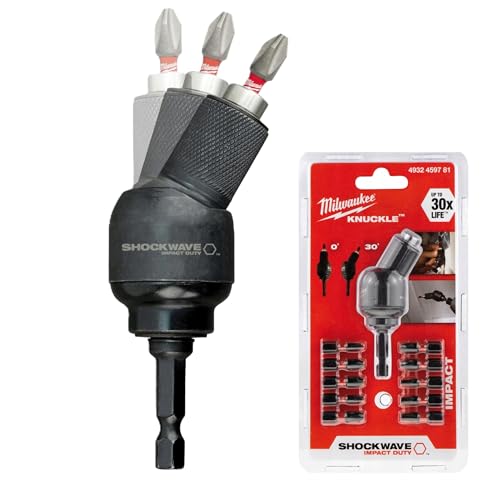 Renvoi d'angle cardan visseuse à choc + 10 embouts vissage MILWAUKEE 4932459781 - vue 2