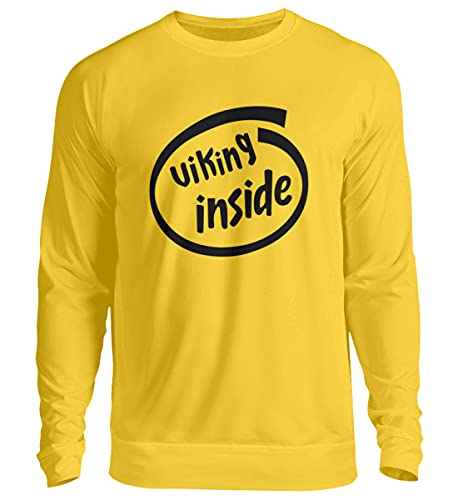 Pull Viking unisexe de couleur jaune en taille Medium pour adulte