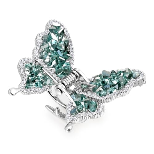 SHE'S FREE STYLE JUST FOR YOU Butterfly Crystal Hair Clip,