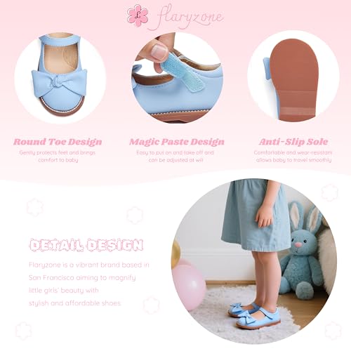 Image of Flaryzone Toddler Little Girl Mary Jane School Uniform Oxfords Flat Dress Shoes