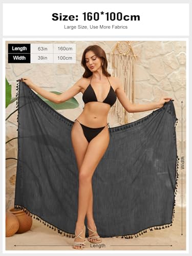Image of QIANXIZHAN Women's Swimsuit Cover Up,Beach Sarong Wrap Bottom Coverup