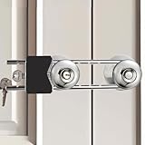 French Door Lock for Double Doors, Adjustable Double Door Lock for Home Security Prevent Kick Ins for Various Knob Width Door Security