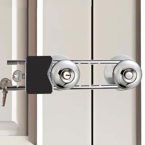 French Door Lock for Double Doors with Adjustable Security