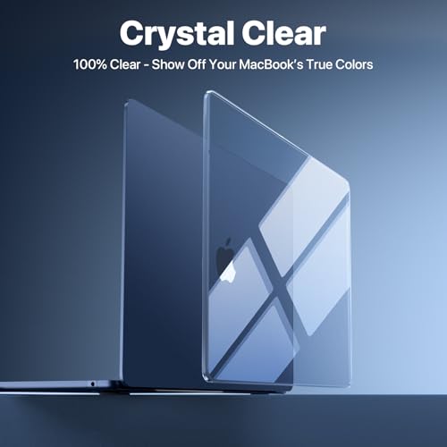 Image of Soonjet for MacBook Air 15 inch Case M5 M4 M3 M2 2026-2023 Laptop Cover | Crystal Clear Midnight Blue, Color Match, Protective Hard Shell, Ultra Thin & Light, Anti Crack, Non Slip, Snap on Plastic