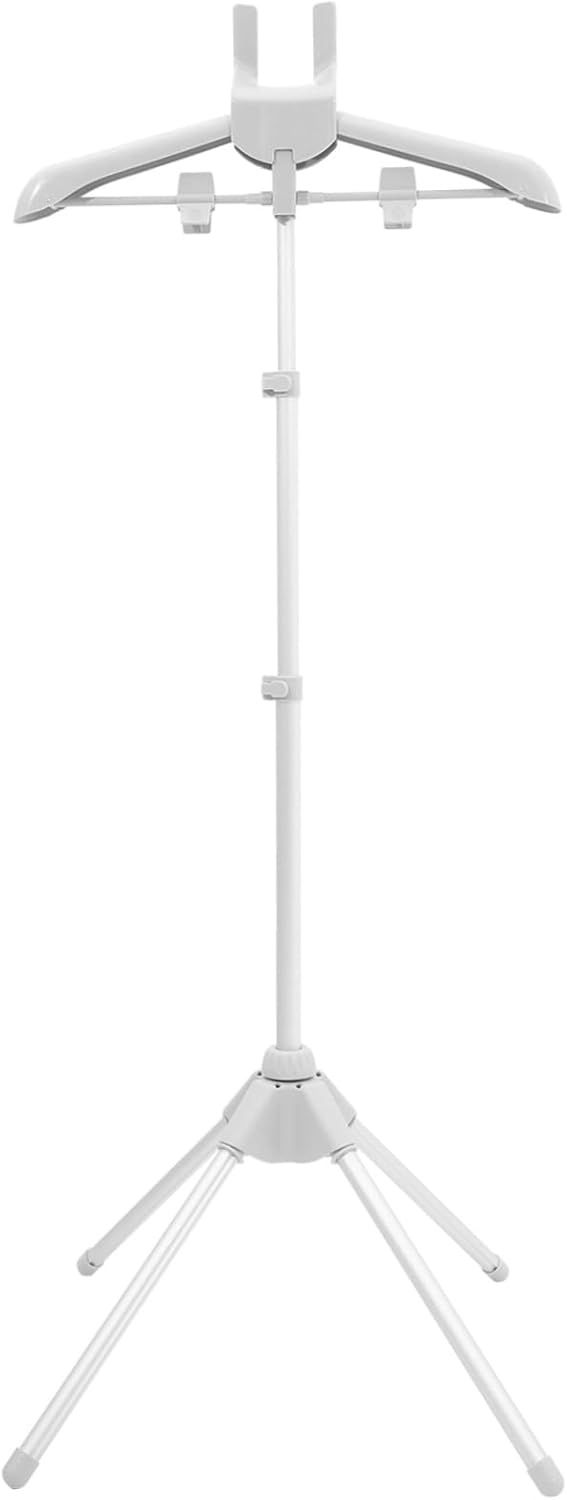 OUNONA Telescopic Folding Garment Hanger for Steaming Clothes Lightweight Ironing Steamer Bracket Height Convenient Storage for Pants Shorts and Scarves