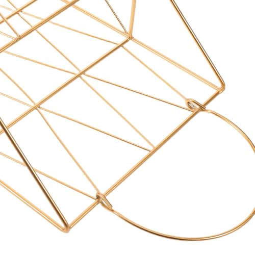 Revistero de hierro dorado moderno DIYEAH con diseño para colgar 3