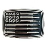 LKKLUYIC Western Belt Buckles for Men Cowboy Belt Buckle American Bullet Flag Belt Buckles Men Silver