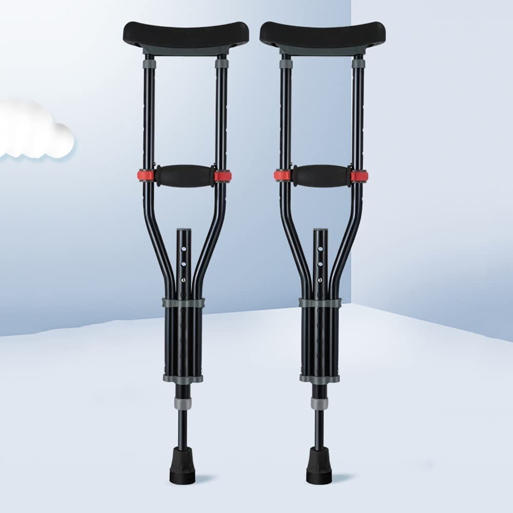PAASHE Muletas médicas para Las Axilas con Almohadilla para Las Axilas y Bastones con Mango Bastones para Caminar para Las Axilas para niños Bastón para Caminar de Aluminio