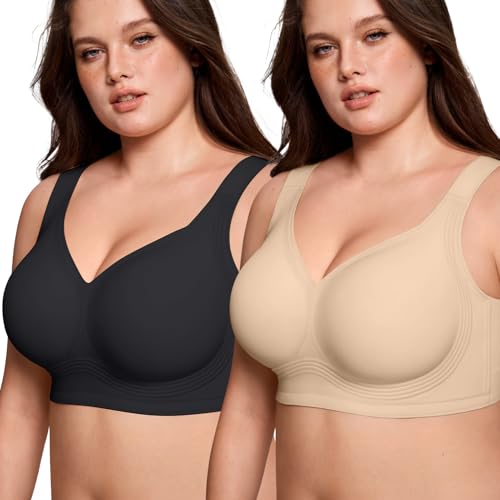Image of ProKloud Jelly Bras for Women No Underwire Wireless Bra with Support and Lift Full Coverage Plus Size Comfy Seamless Bra