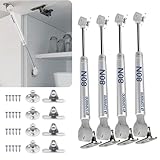 pistão a gás amortecedor para porta de móveis e armários abre pra cima soprano 4 unidades (PRATA-80N)