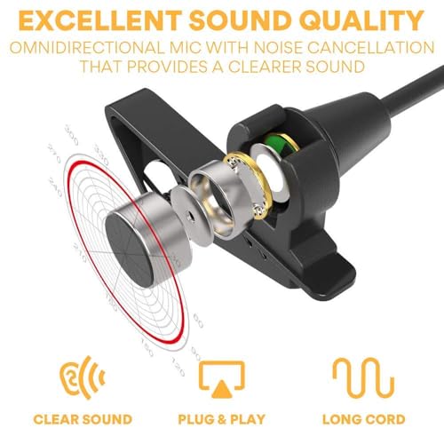 Image of Metal Professional Collar Mic, Voice Recording Filter Microphone for Singing, YouTube, DSLR Camera, Smartphones M86