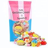 Swedish Candy Mix with UK’s Famous Squashies – 1.2 lbs Bulk Bag of Viral Sweets Including Bubs Candy – Fun Assortment for Parties, Gifts & Candy Lovers, also includes the original Swedish Fish and Skulls