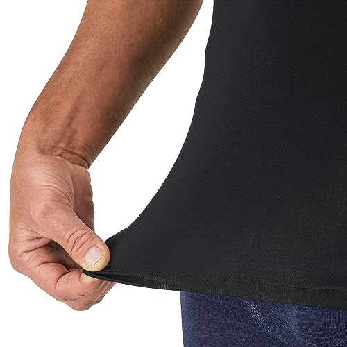 Hanes Men's Perfect Flex V-Neck Tee, 1-Pack, Stay Tucked Fitted Undershirt, Slim Fit Tight on Arms, White & Black4