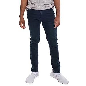 Kenneth Cole REACTION Slim Fit Jeans for Men, 2-Way Stretch Jeans Slim Fit 5-Pocket, Stretch Denim Pants for Men