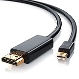 [page_title]-CSL - 3m 4k Mini Displayport 1.2 auf HDMI Kabel UHD 4kx2k - Kompatibel mit Thunderbolt 1- und Thunderbolt 2-Ports - 4K Ultra HD 2160p Full HD 1080p - kompatibel mit Apple Lenovo Surface