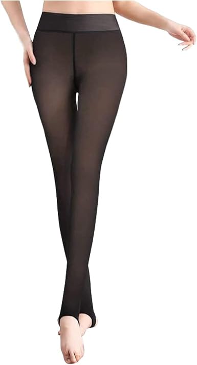 Amazon.com: BOXIACEY Leggings para mujer transparentes de invierno cálido  forro polar grueso medias casuales café sólido falso translúcido mallas  capris, Negro, talla única : Ropa, Zapatos y Joyería