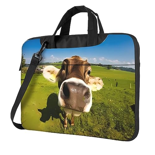 Sacoche ordinateur portable vache avec bandoulière ergonomique
