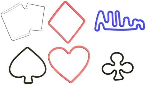 24 Pack Texas Hold'em Silly Shaped Rubber Bands by BandzMania
