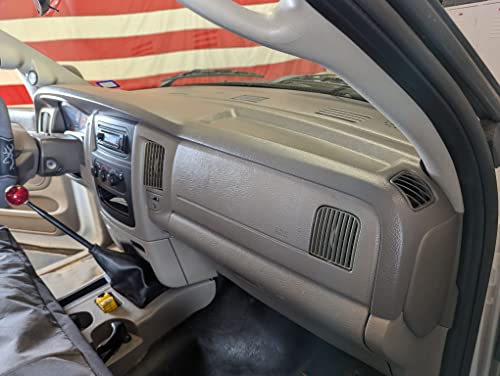 Dashskin American Made Two Piece Molded Dash Cover Cap Compatible With 2002-2005 Dodge Ram (2003-2005 Ram 2500/3500) In Taupe - Easy Cracked Dash Fix #TOP7