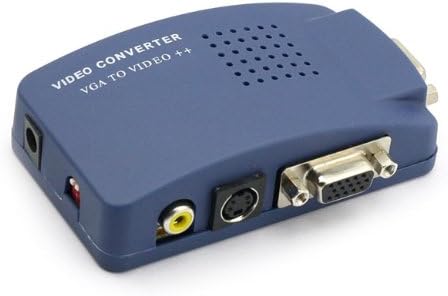 Monoprice VGA to RCA Adapter PC to TV Video Converter- Blue