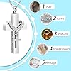 InfuMemo Cremation Jewelry for Ashes Pendant - Cross Urn Necklace with Mini Keepsake Urn Memorial Ashes Jewelry - With Me Always #4