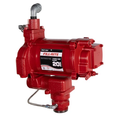 Image of Fill-Rite FR713V 115V 20 GPM Fuel Transfer Pump w /AST Remote | Gasoline, Diesel, Kerosene, Ethanol Blends, Methanol Blends & Biodiesel up to B20
