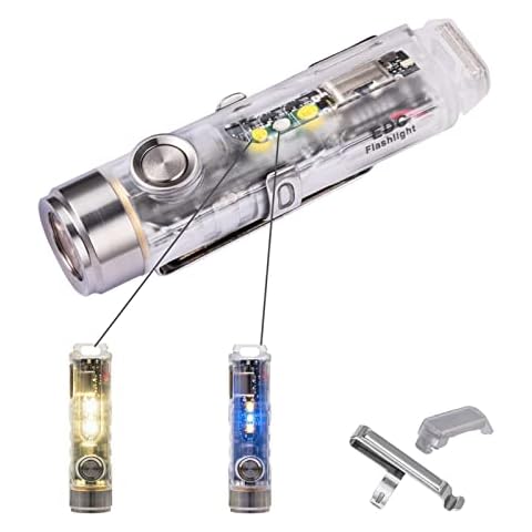 RovyVon G4 Aurora A8 USB-C LED Keychain Flashlight, Momentary On, Lock Mode, Max 650 High Lumen Super Bright with EDC Mini Size, USB-C Rechargeable,8 Modes,Gift for Checking,Reading(365nm/White) Cover