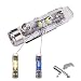 RovyVon A8 USB Rechargeable Keychain Flashlight with Charging Cable, 300 Lumens NICHIA 219 C LED (R9050) High CRI Outdoor Mini Keychain, IPX-65 (Transparent Body) (UV Light)
