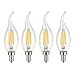 Mooncolour 4W LED Filament Candelabra Bulb,40-watt Equivalent,Warm White 2700K,Use in Chandeliers,Wall Sconces,and Pendant Lighting,4 Pack