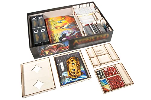 The Broken Token Game Organizer - Aeon's End: Legacy Compatible Game Organizer, Wooden Storage Box for Tabletop Games
