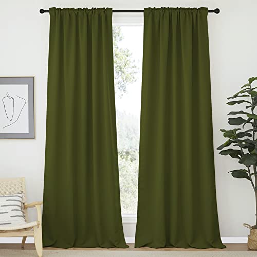 image for NICETOWN Christmas Living Room Blackout Curtains - (Olive Green Color)