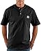 Carhartt Men's Workwear Pocket Short Sleeve Henley Original Fit K84,Black,X-Large