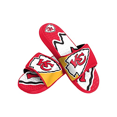 Image of FOCO mens NFL Team Logo Athletic Sport Shower Flip Flop Sandals Gel Slides