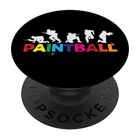 Cool Retro Paintball Player Splatter Paintball Gift Tee PopSockets PopGrip Cover