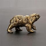 Reines Kupfer, Braunbär, Statue, Ornament, massives Messing, Polartier, Miniaturen, Teetisch, Haustier, Schreibtisch, Dekoration, Zubehör, Kunsthandwerk (Color : OneColor)