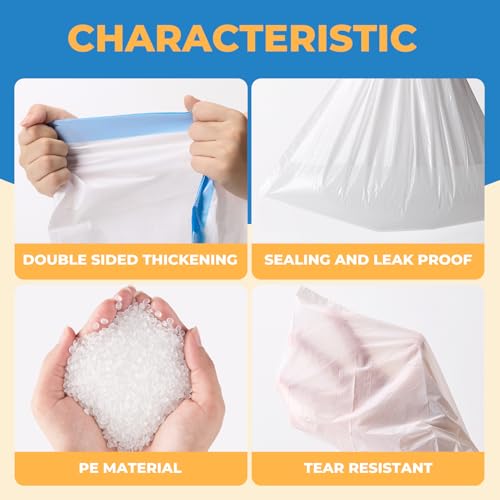 Fsitego Compatible Trash Bags for Self Cleaning Litter Box – Leak-Proof Durable Waste Bags for Multiple Cats – Large Capacity, Odor Control, Recyclable