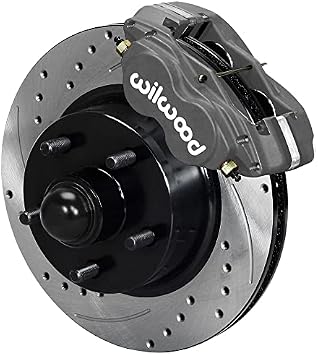 NEW WILWOOD FULL FRONT DISC BRAKE KIT, DRILLED ROTORS,DYNALITE CALIPERS,PADS,COMPATIBLE WITH 1958-1968 FRD,MERCURY,EDSEL,COUNTRY SEDAN,SQUIRE,FAIRLANE,GALAXIE,LTD,RANCHERO,THUNDERBIRD,MONTEREY
