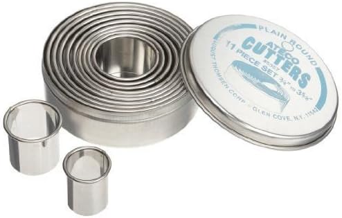 Ateco Round Cookie Biscuit Cutter 11 Round Cutters Plain Piece Harold Import