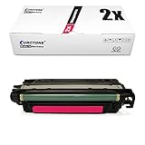 Eurotone 2 x Cartouches Eurotone de Marques de toner pour Color LaserJet CM 3530, CP 3525 remanufacturée HP 504 A rouges CE253 A remplacer les cartouches d\'origine Eurotone (Norme ISO 19798)