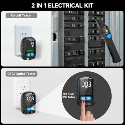 Image of Circuit Breaker Finder Tool with NCV Breaker Finder, GFCI Outlet Tester