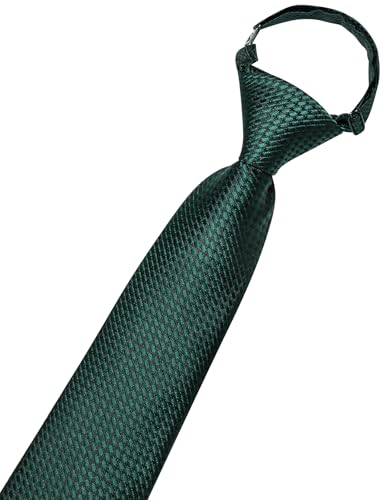 Image of Hi-Tie Boys Tie Pre-Tied Pocket Square Set Adjustable Kids Neckties Age 7-11 Years School UniForm Graduation