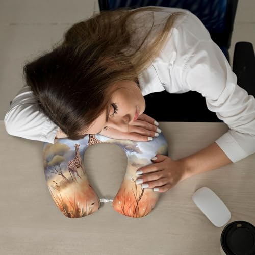 Almohada de viaje espuma viscoelástica ergonómica negra miniatura 6