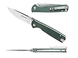 Ganzo G6805-GB Folding Pocket Knife 8CR14 Stainless Steel Blade G10 Anti-Slip Handle with Clip Hunting Fishing Camping Outdoor EDC Knife (Green)