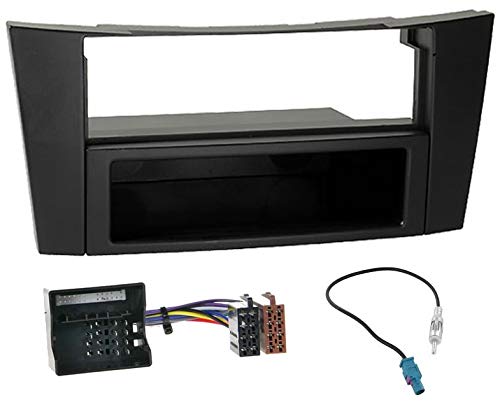 Sound-way - Kit Adaptateur Façade Cadre Support de Radio autoradio 1 DIN pour Mercedes Classe E 2002-2009