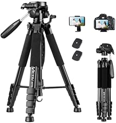 VICTIV 74” Camera Tripod, Tripod for Camera and Phone with Phone Holder
